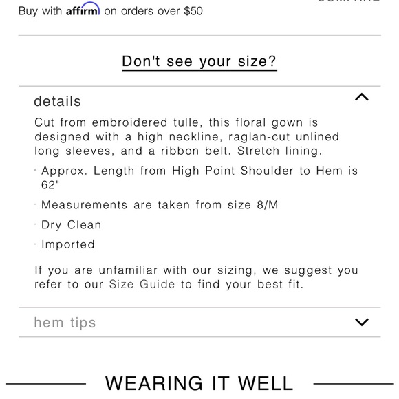 NWOT | Tadashi Shoji, MAIYA EMBROIDERED FLORAL GOWN, Women's Sz 12 - Picture 10 of 16